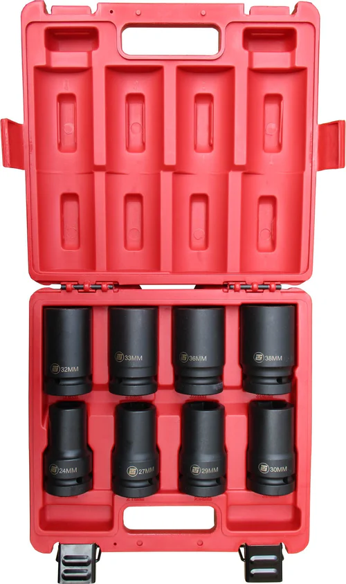 UT H0093-1  1″ Drive Krachtdoppen set (lang) 24, 27, 29, 30, 32, 33, 36 & 38mm.