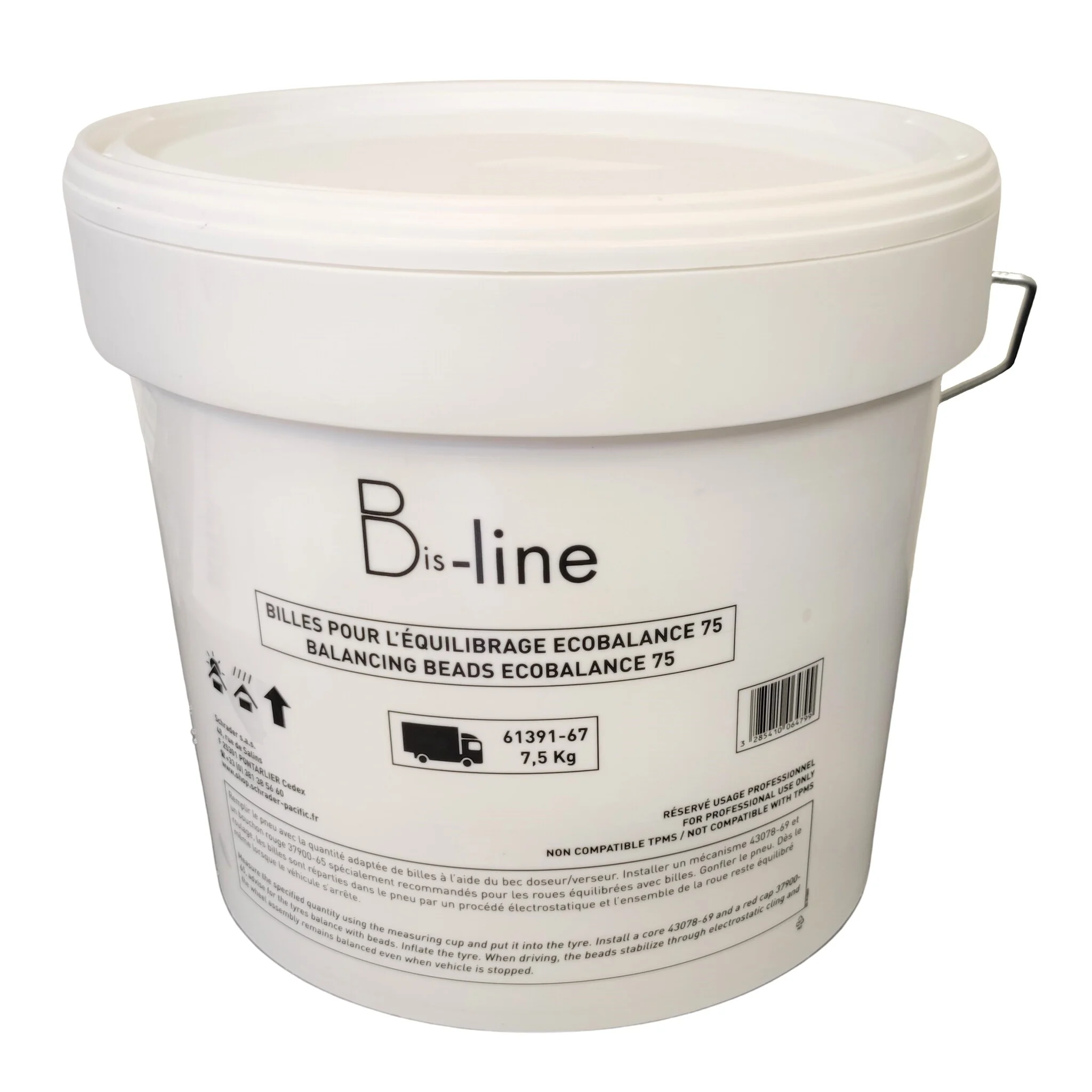 Bis-Line statisch balanceerkristal emmer 7,5 KG
