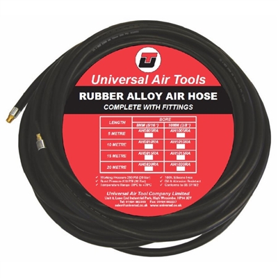 AH1010RA  Rubber luchtslang met 3/8″ buitendraad en diameter van 10MM